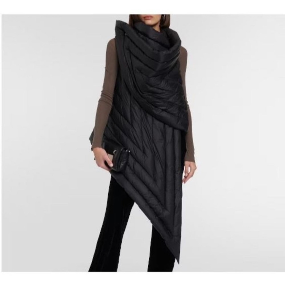NWOT Rick Owens Gleam Vest Womens S Down Feather Black Puffer Retail $1225